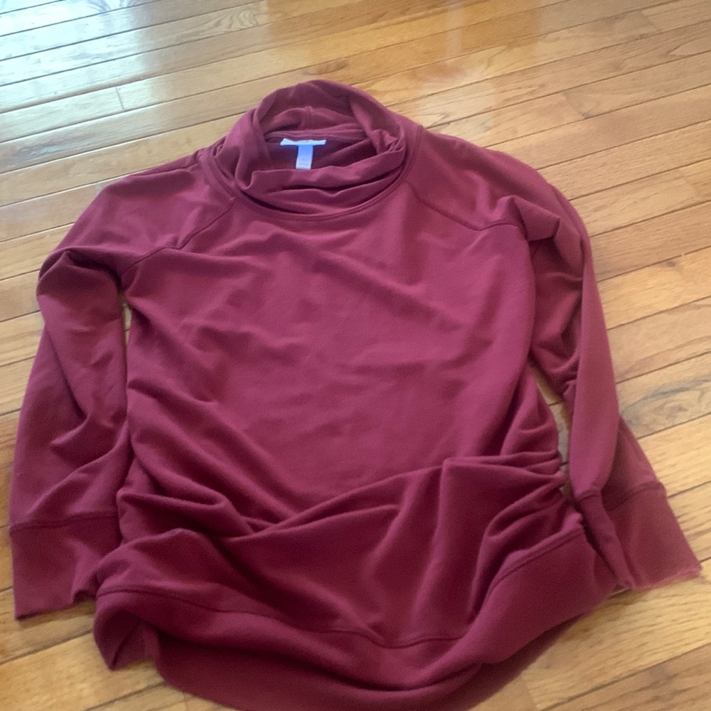 Maternity dark red long sleeve shirt (size XS)